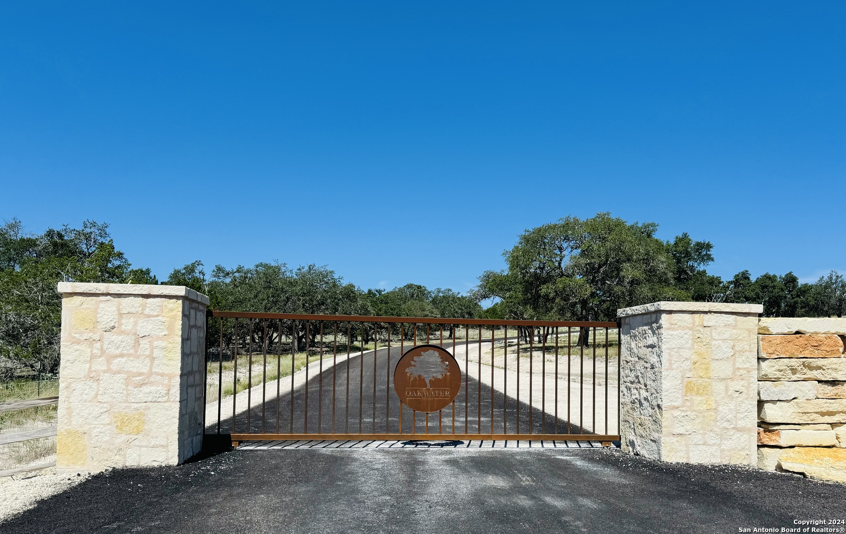 a view of a wrought iron fence