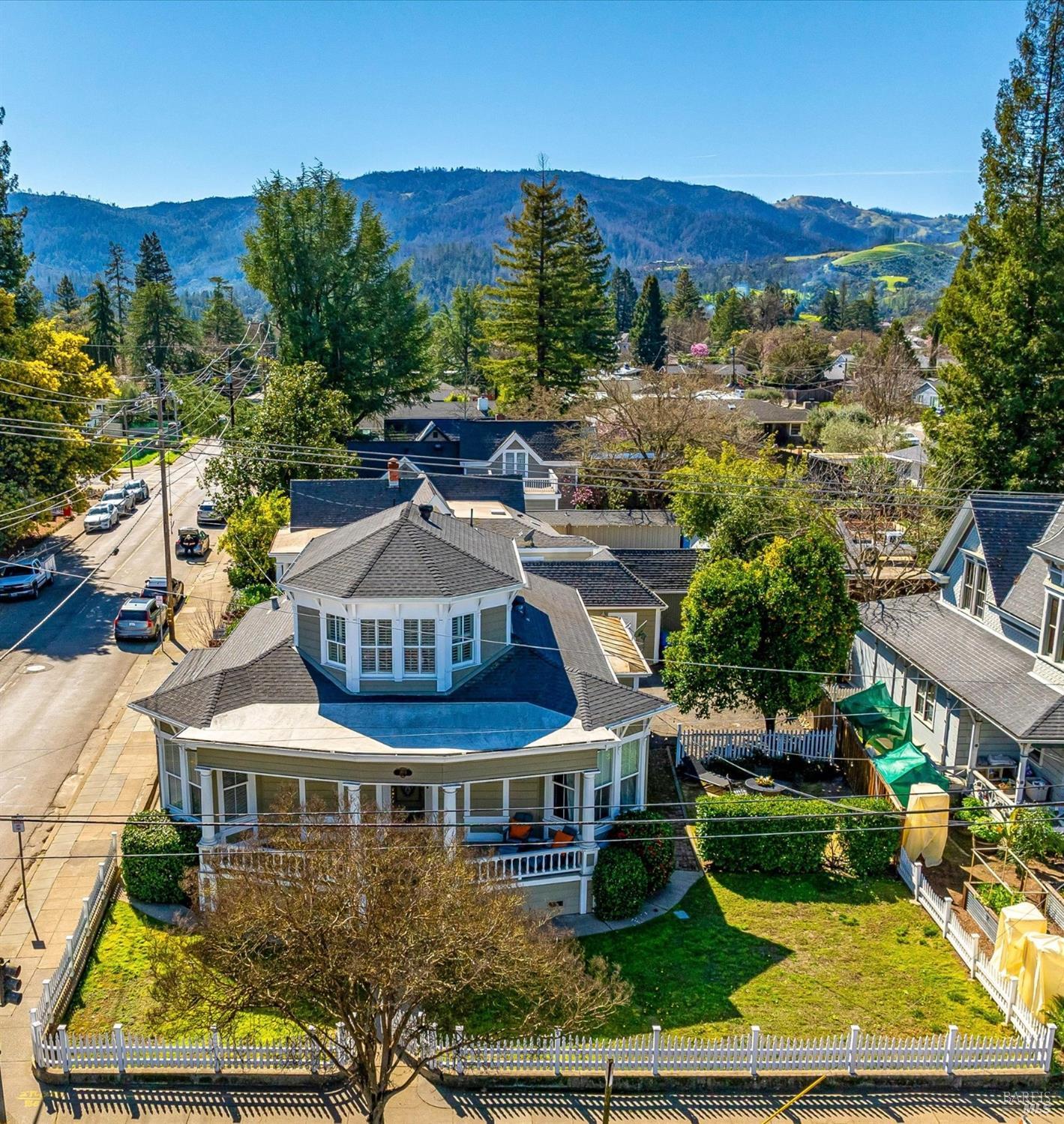 an aerial view of multiple houses