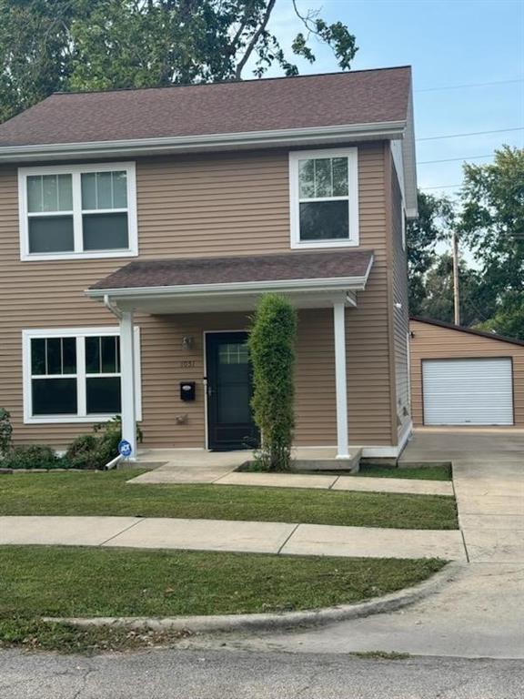 a front view of a house