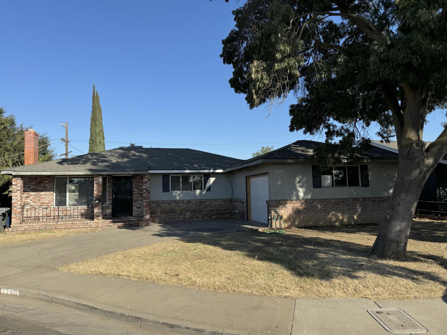 a front view of a house