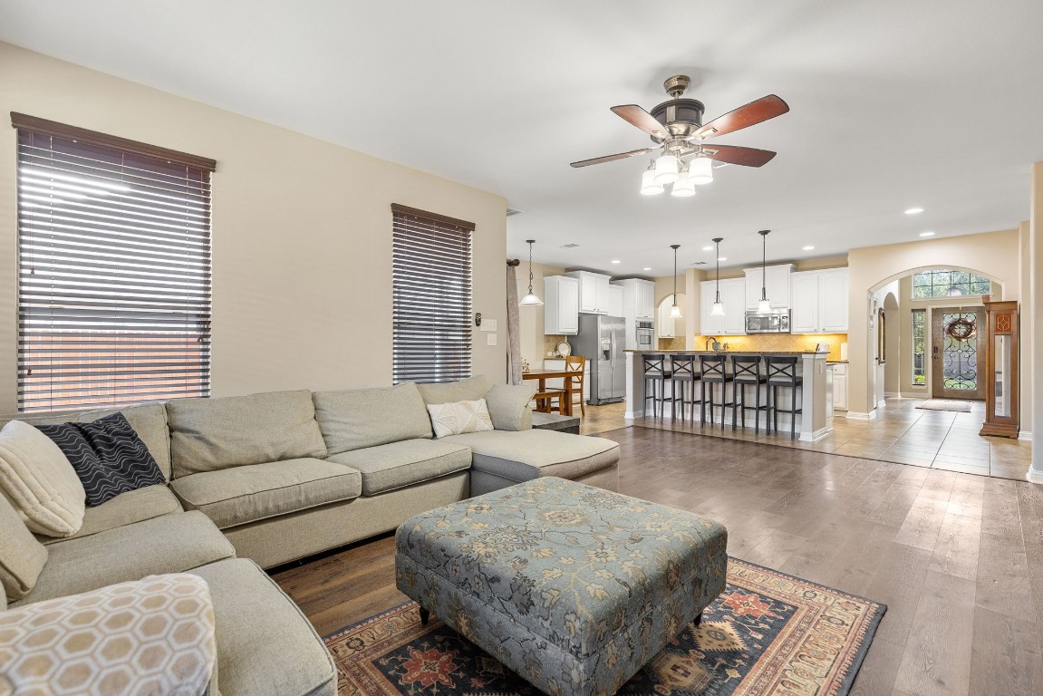 Living room and kitchen