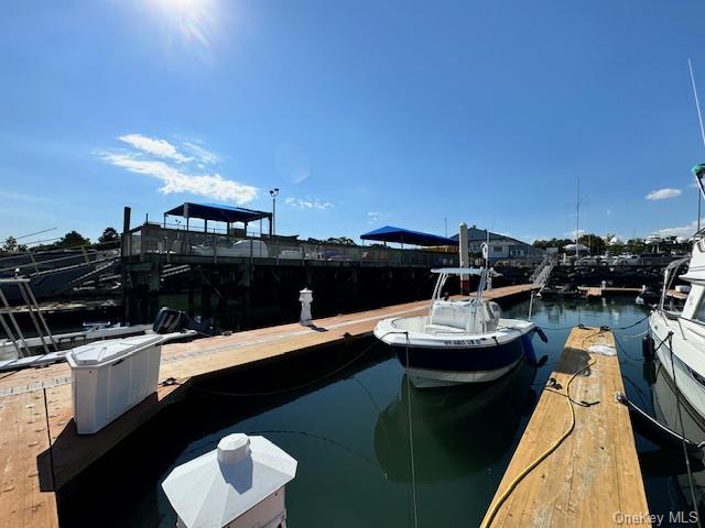 View of yard with a water view