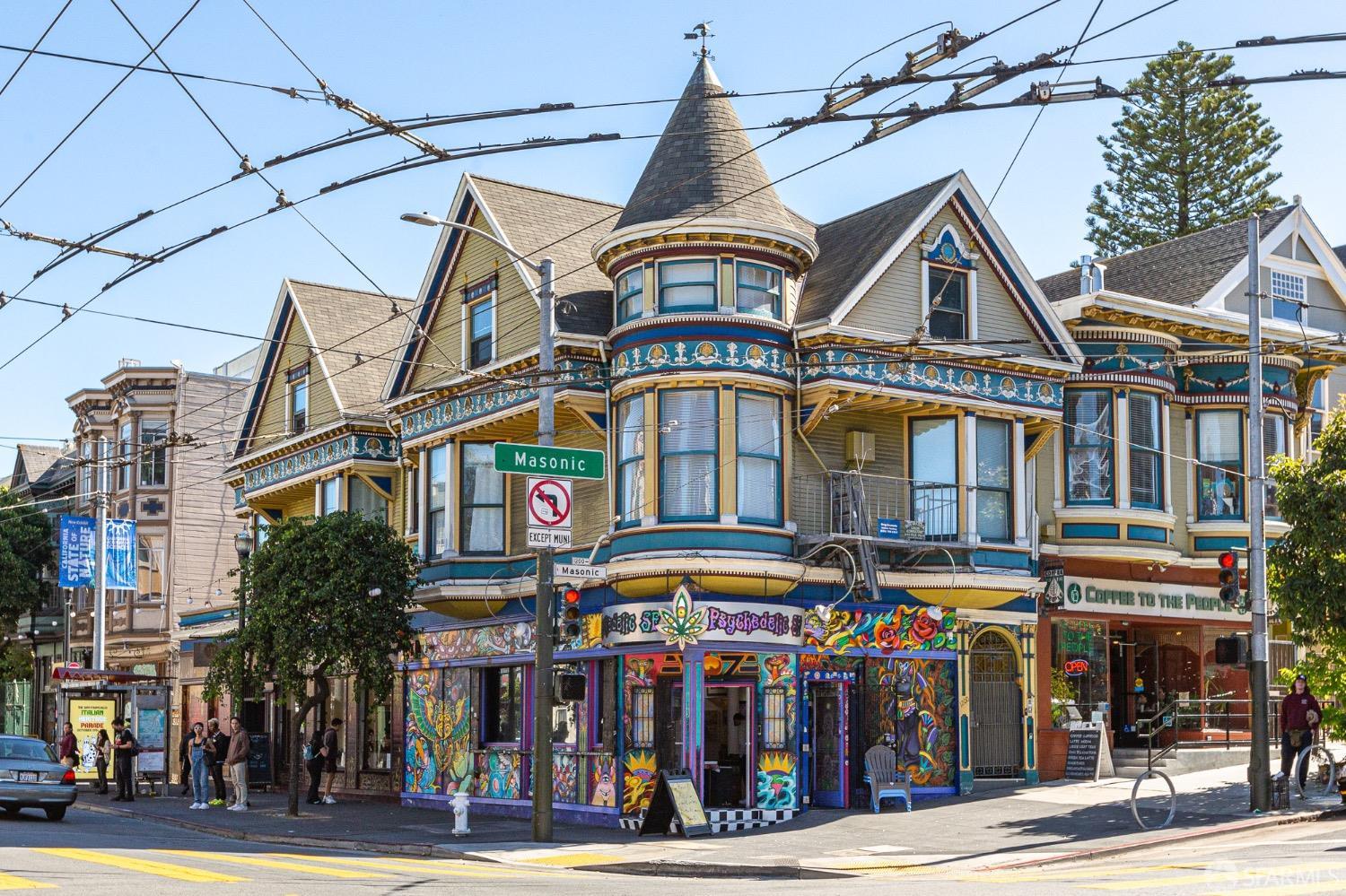 Best Haight Location!  Picture perfect block.  At the cross roads of the Best Neighborhoods. Established Asbury Heights, Trendy Cole Valley, Classic The Pan Handle.  100% Walk, Transportation and Bike Scores.  Multiple MUNI Stops, Whole Foods, Buena Vista Park, and Medical Centers all nearby.  Epic San Francisco Culture!