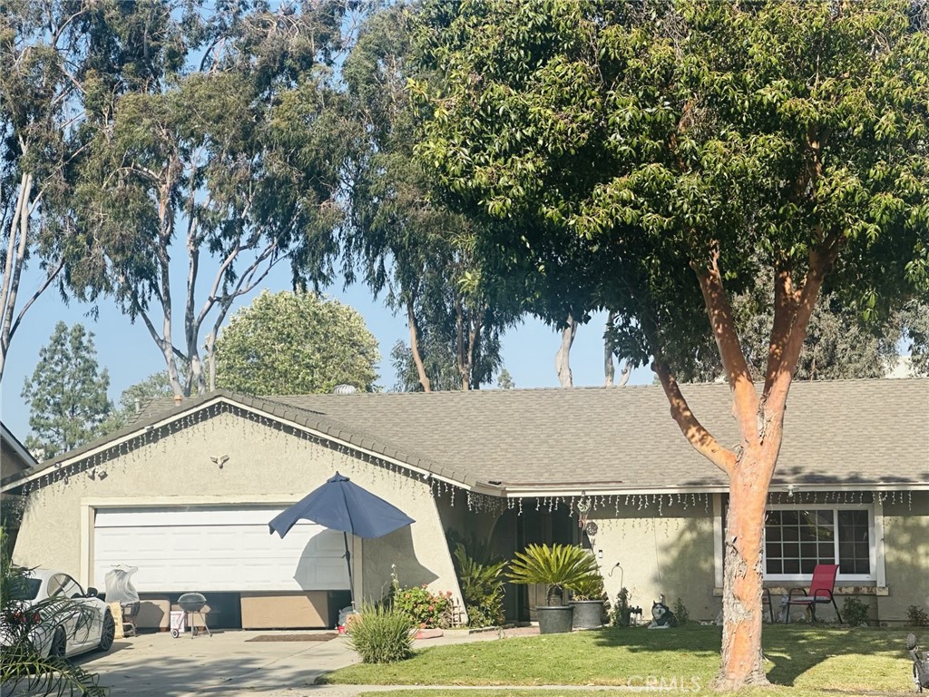 a view of house with yard