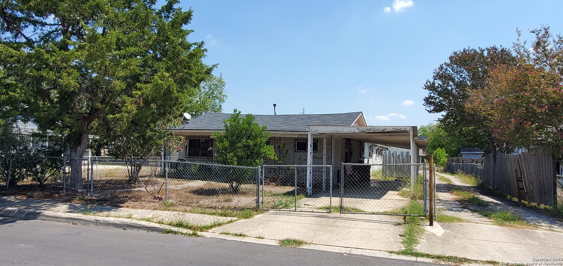 a view of a house with a patio