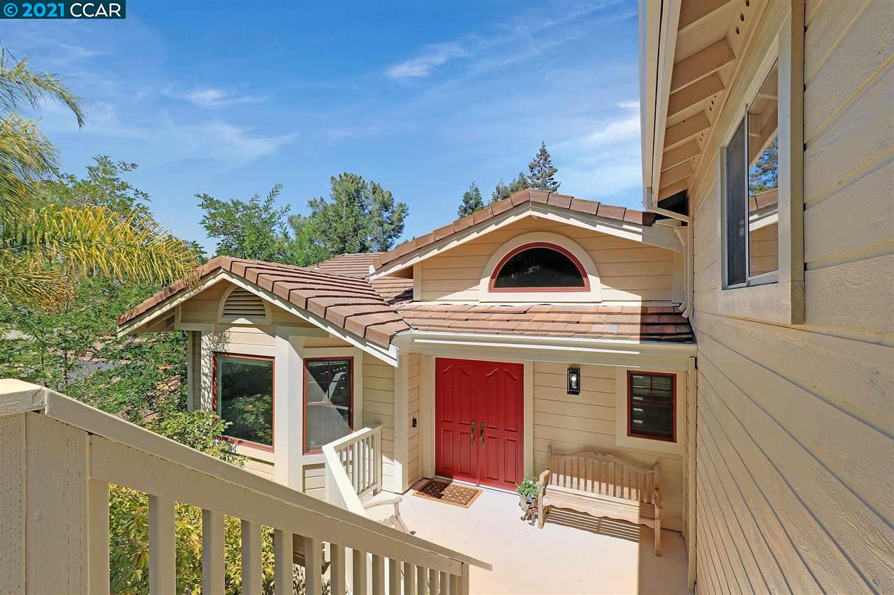 a view of a house with a balcony