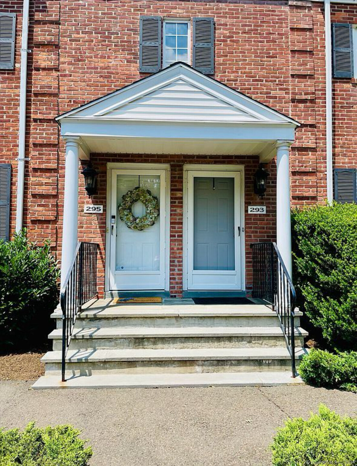 a front view of a house