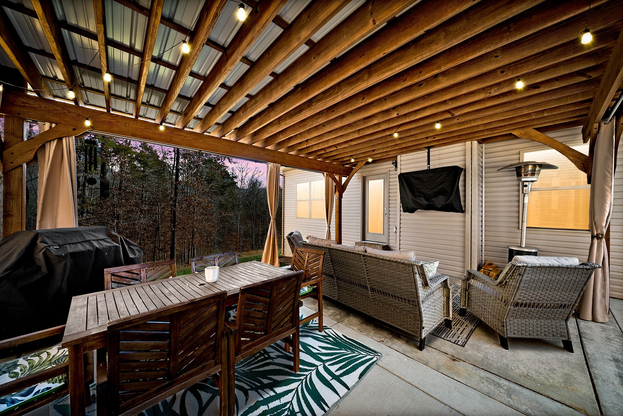 a outdoor space with patio lots of furniture