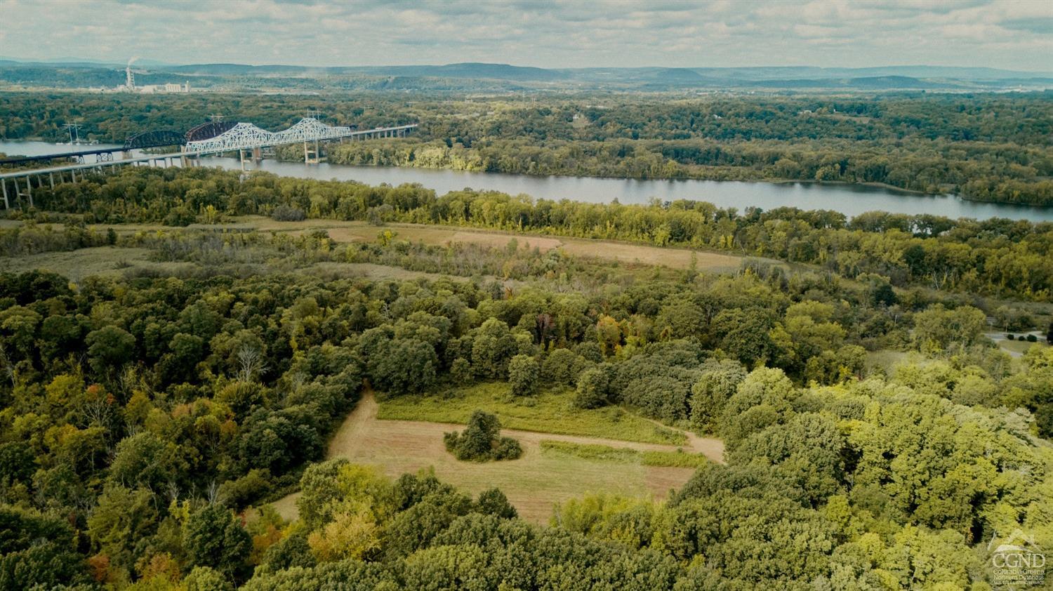 a view of a lake with houses