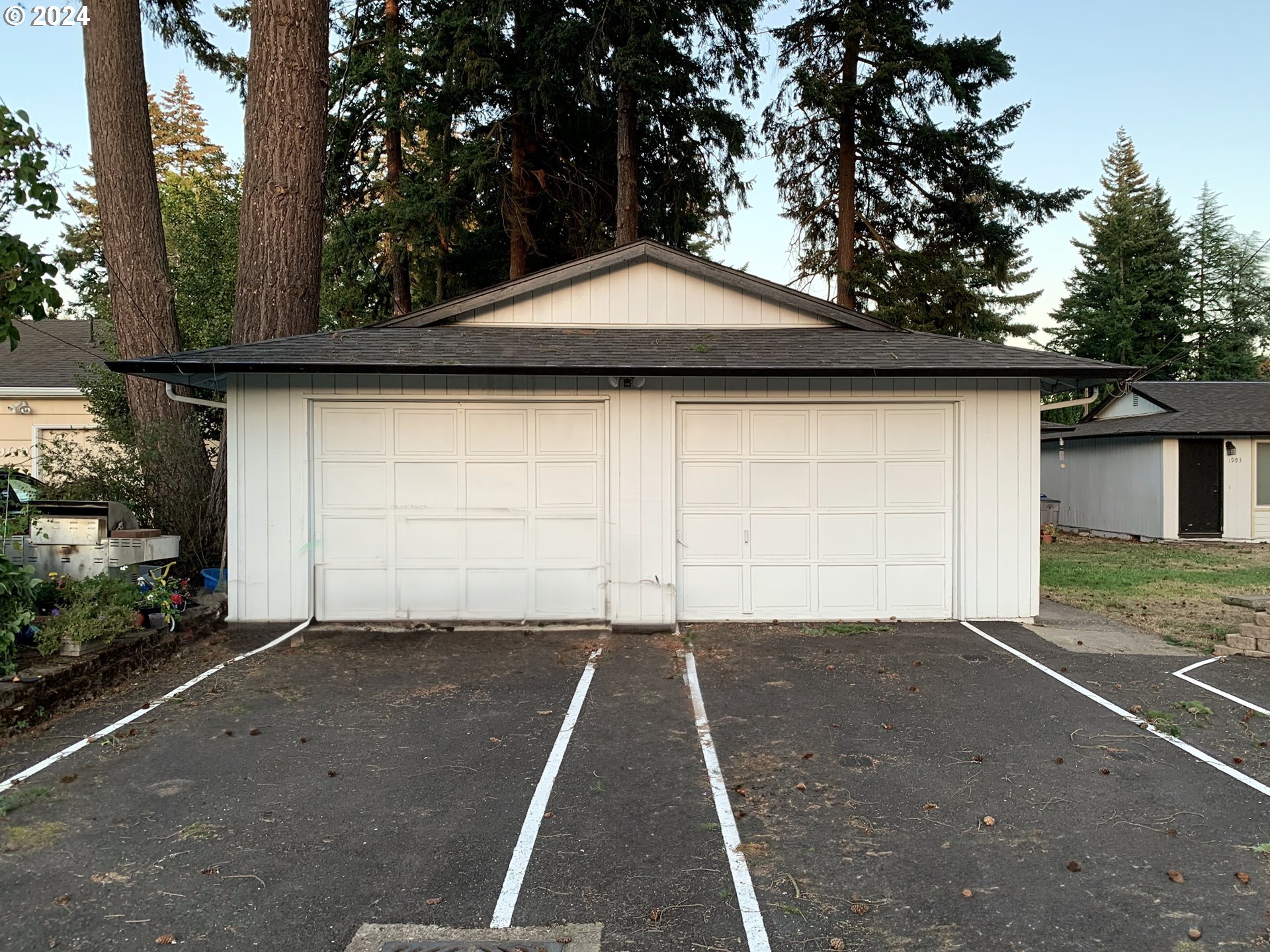 a backyard of a house