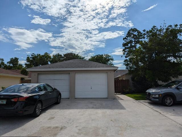 a view of a car garage