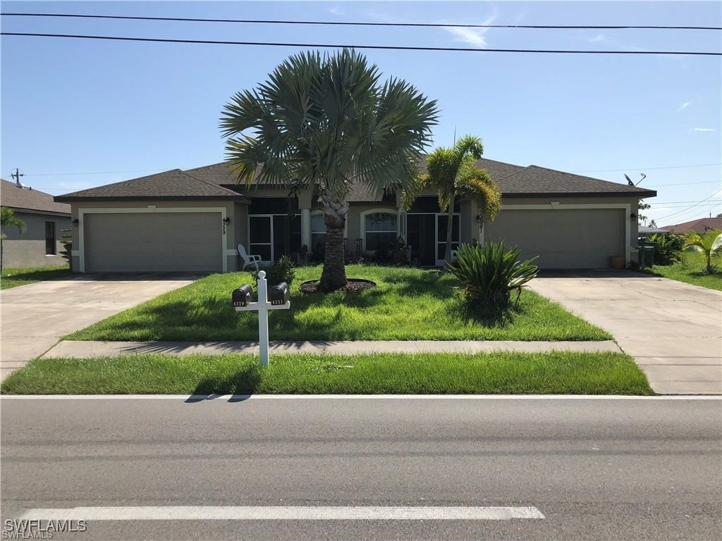 a house with a garden and plants