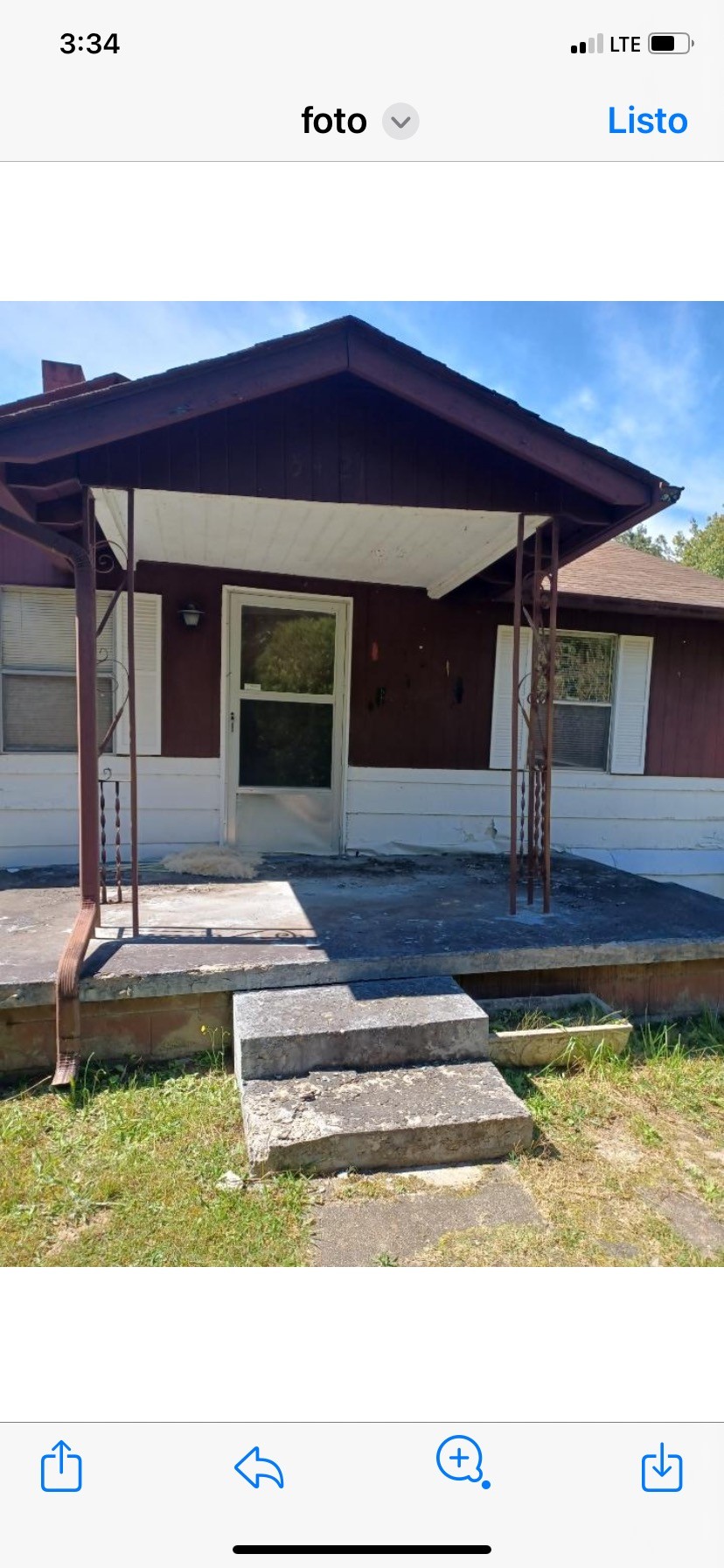 a front view of a house