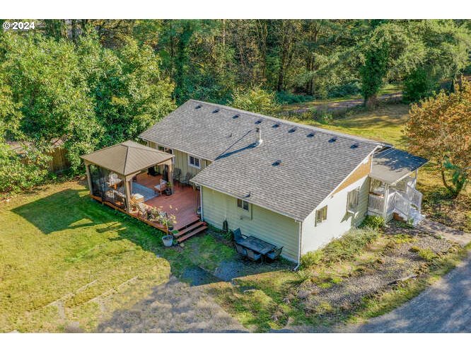 a aerial view of a house