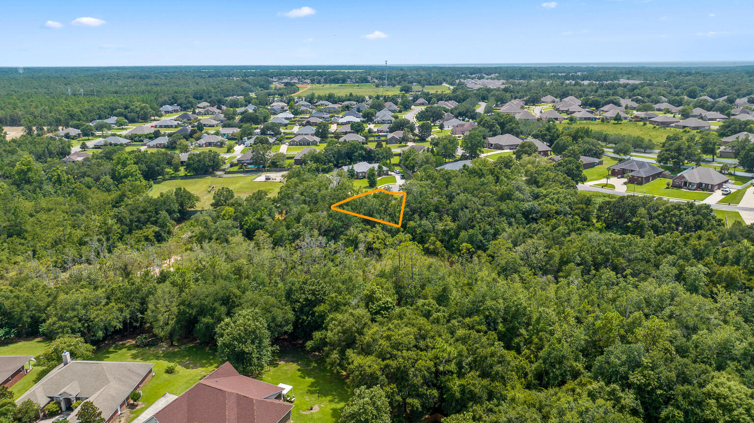 an aerial view of multiple house