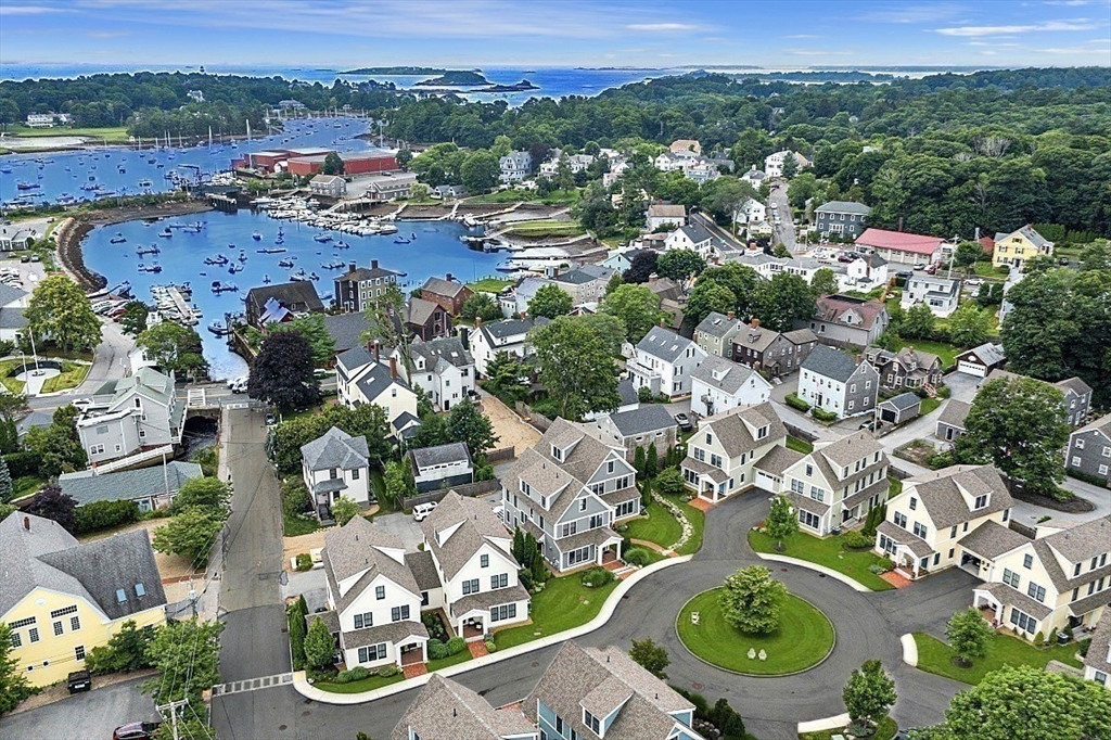 an aerial view of multiple house