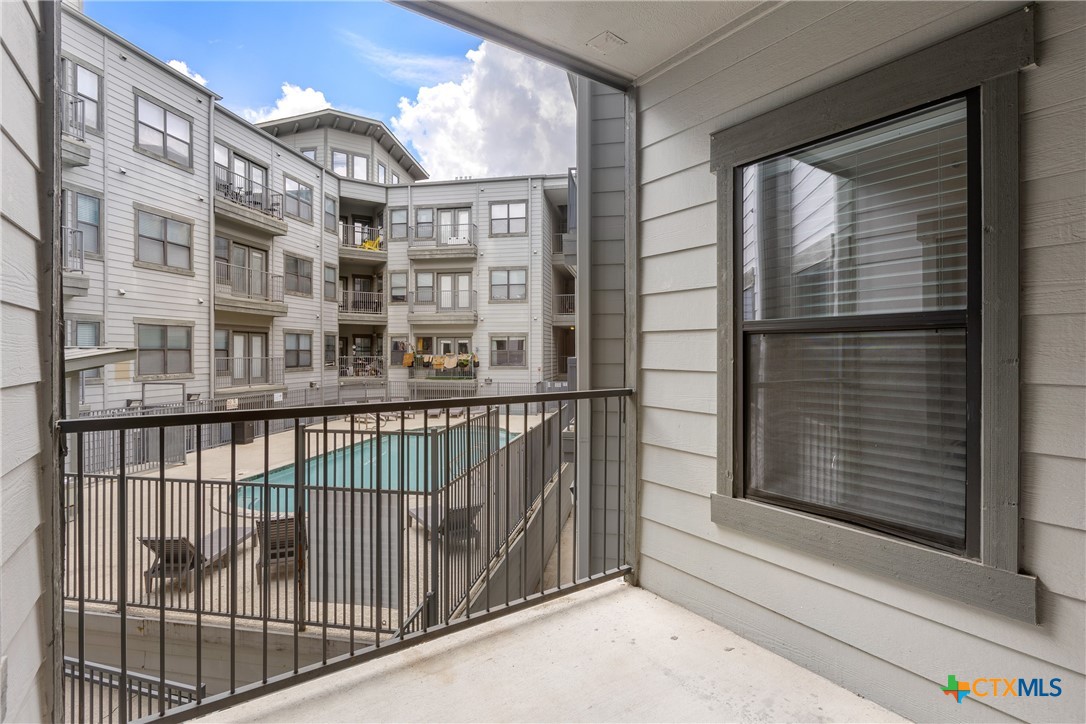 a view of a balcony