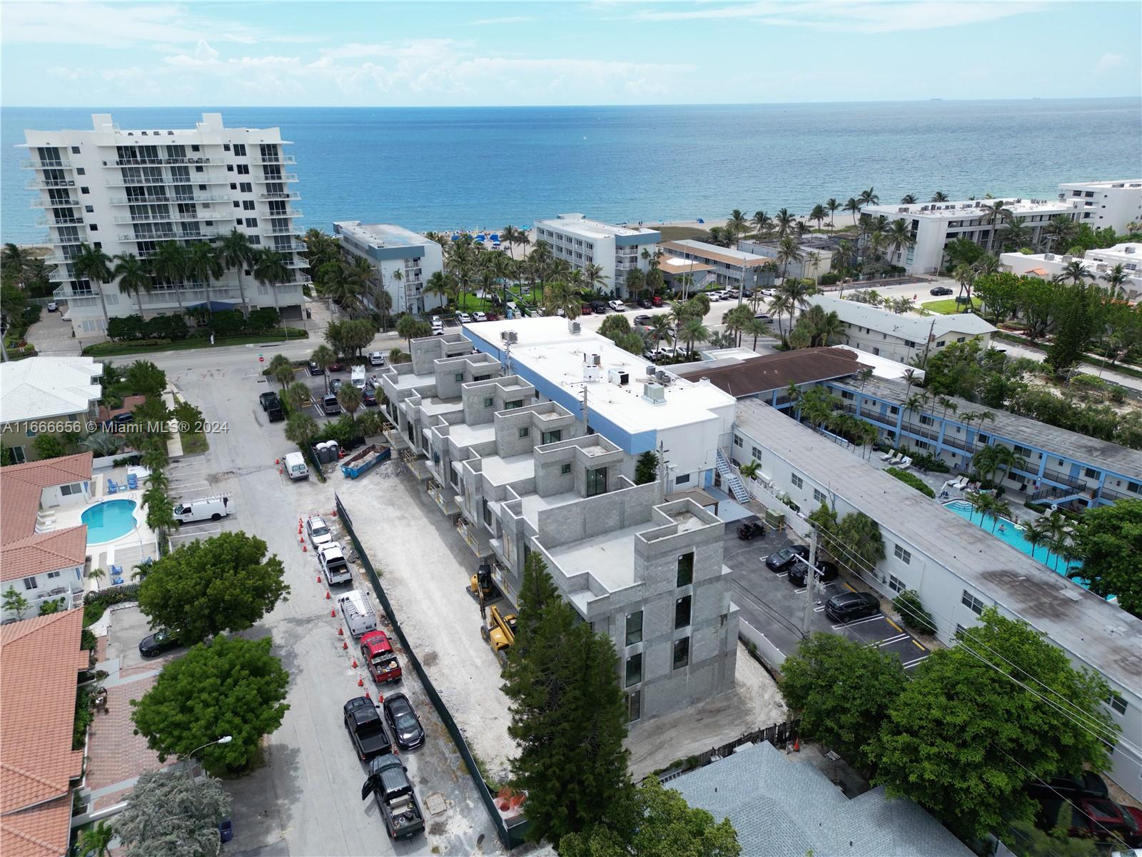 an aerial view of multiple house