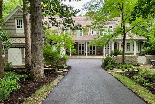 a view of a house with a garden