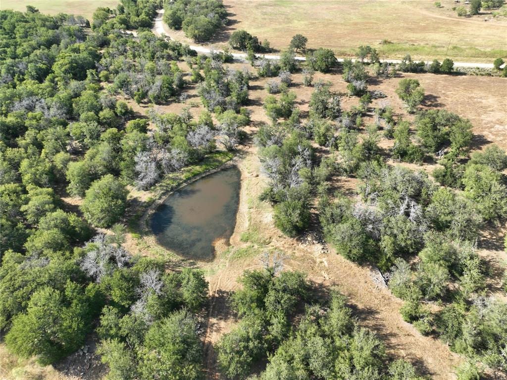 a view of a yard with a lake view