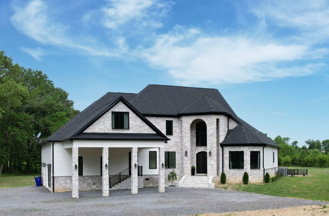 front view of a house with a porch