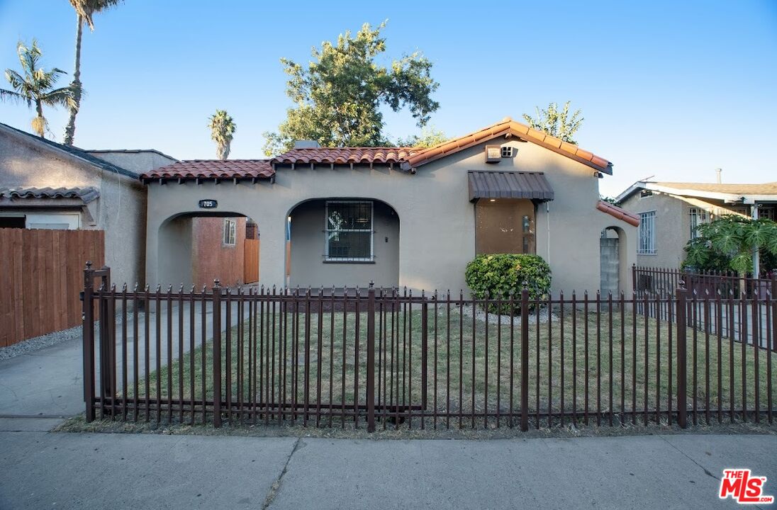 a front view of a house