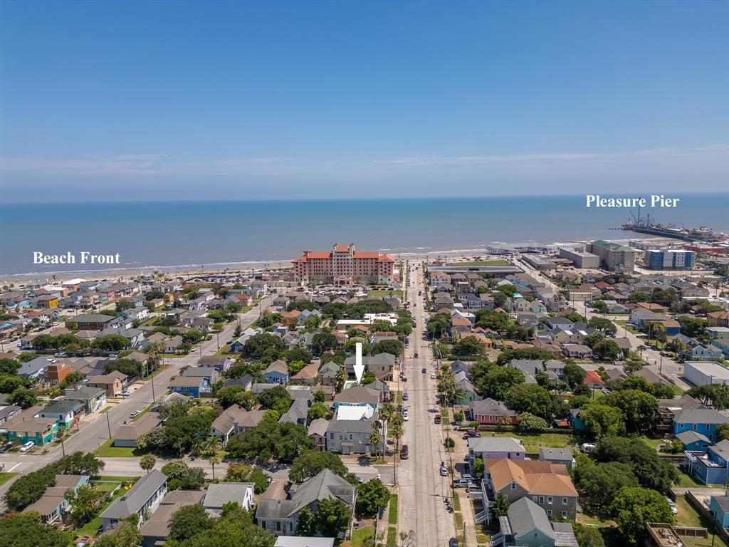 an aerial view of multiple house