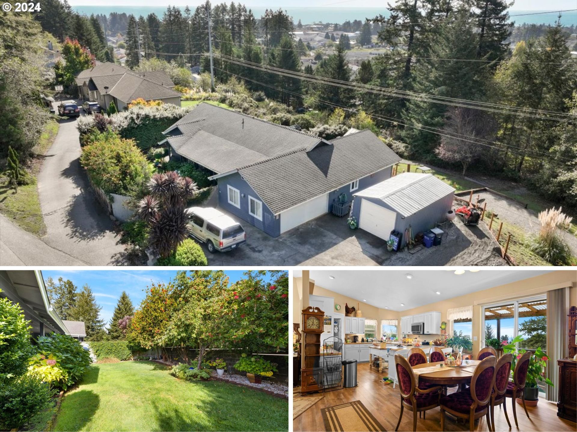 an aerial view of multiple house