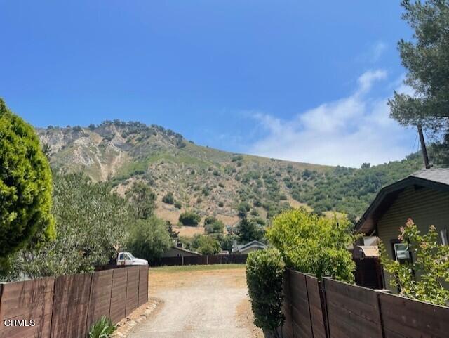 a view of a outdoor space with mountain view