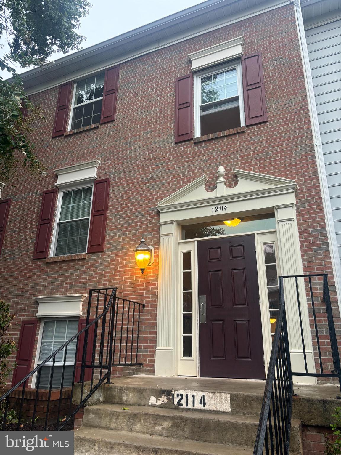 a front view of a house