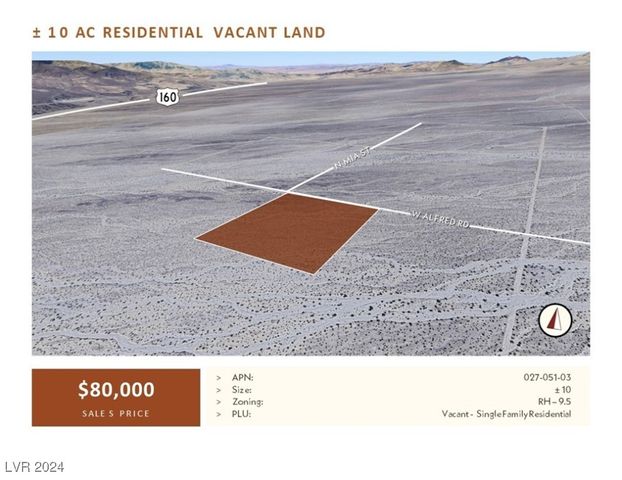 $80,000 | 1191 Alfred Road | Pahrump