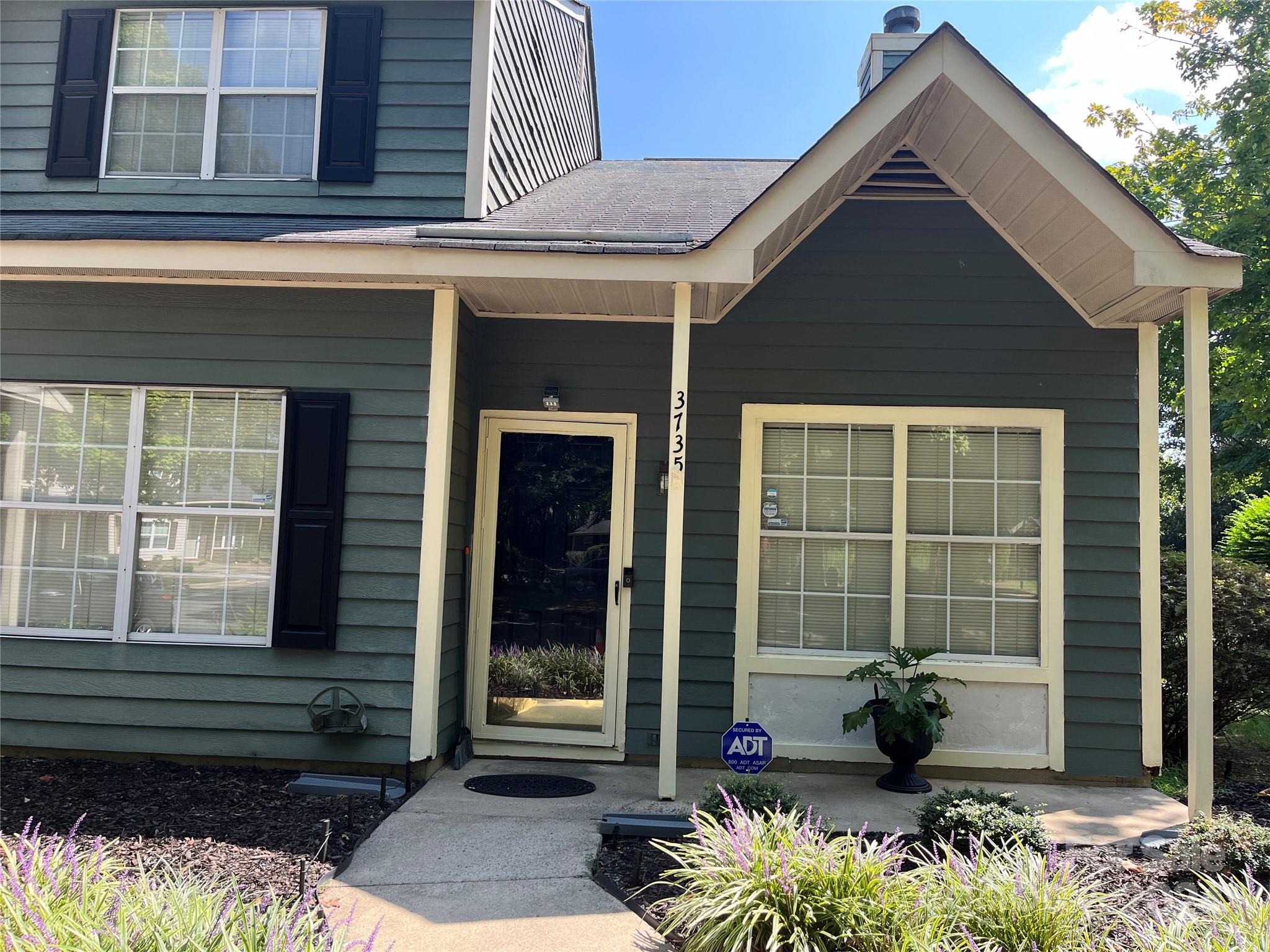 a front view of a house