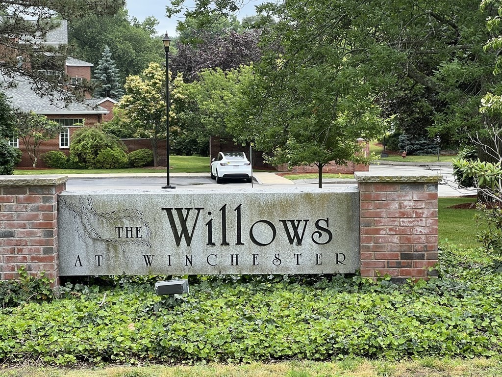 a view of outdoor space with garden and trees