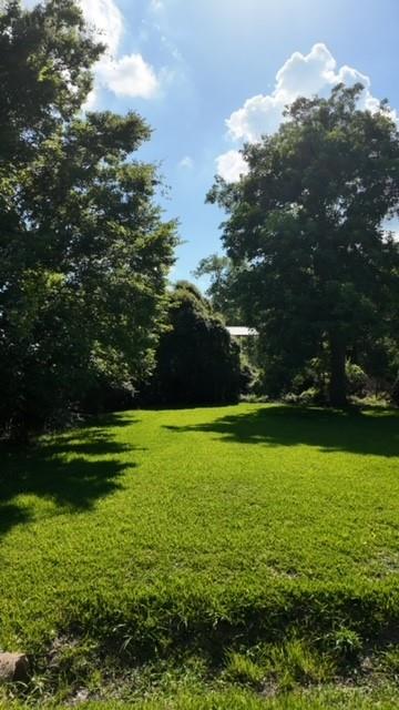 a view of a golf course with a lake