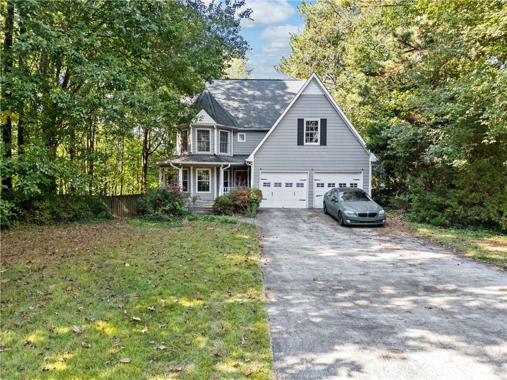 a house view with a outdoor space