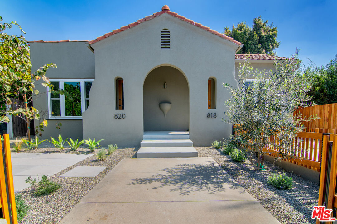 a front view of a house