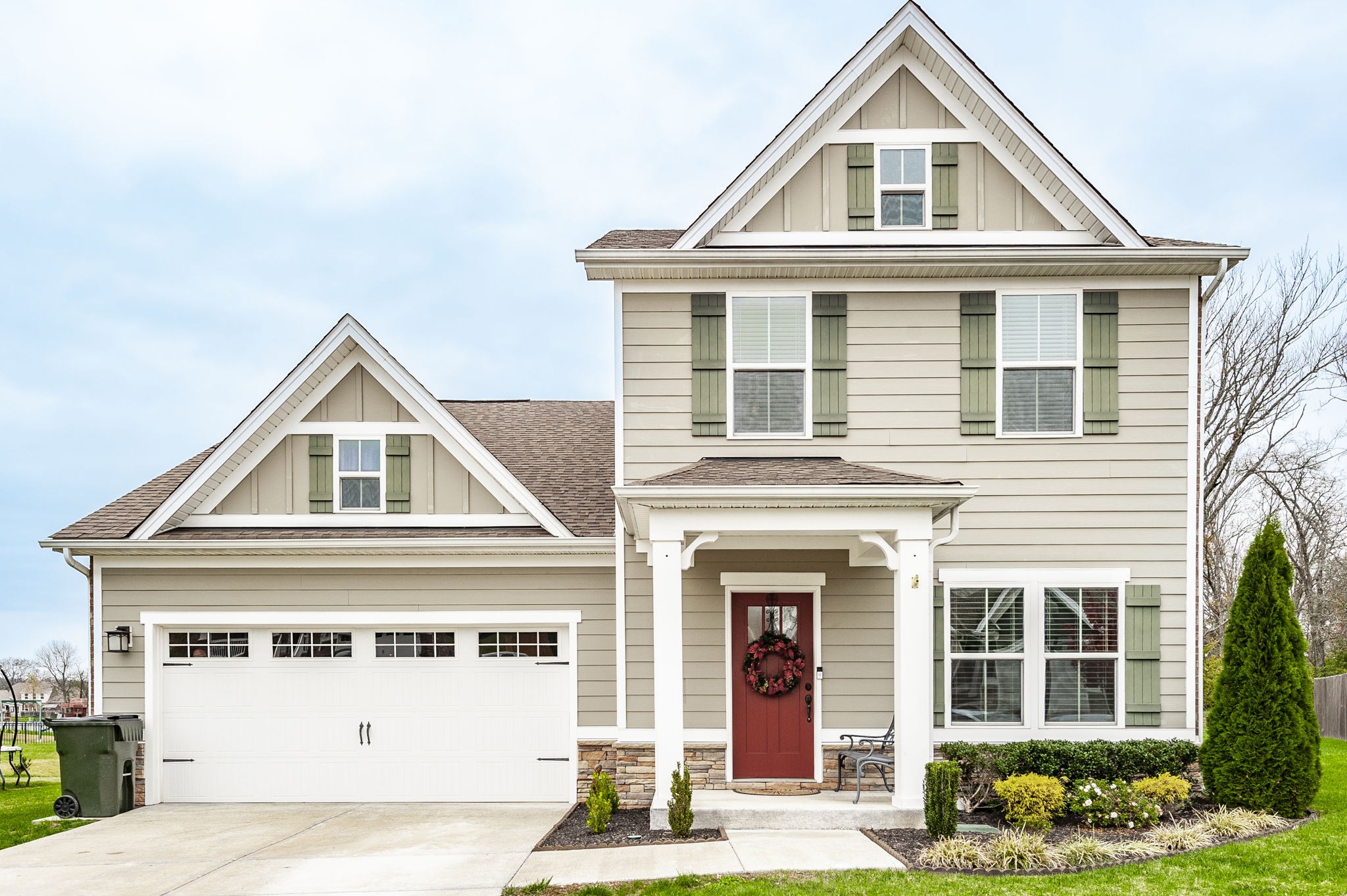 a front view of a house