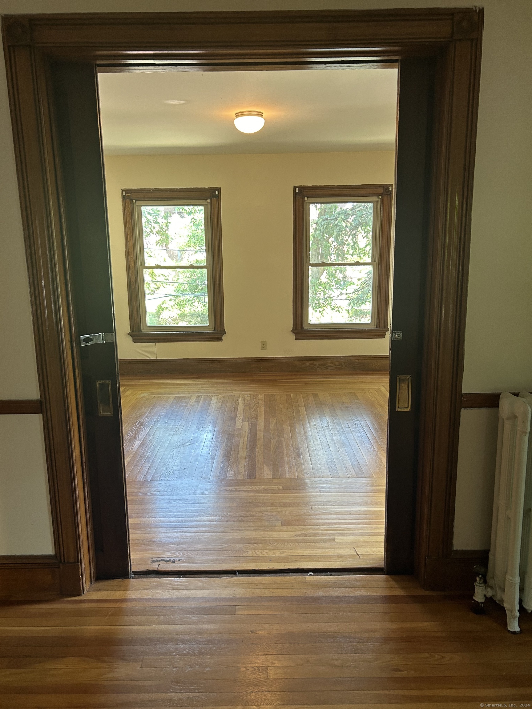 a view of a door of a house