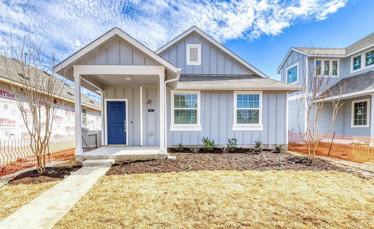 a front view of a house