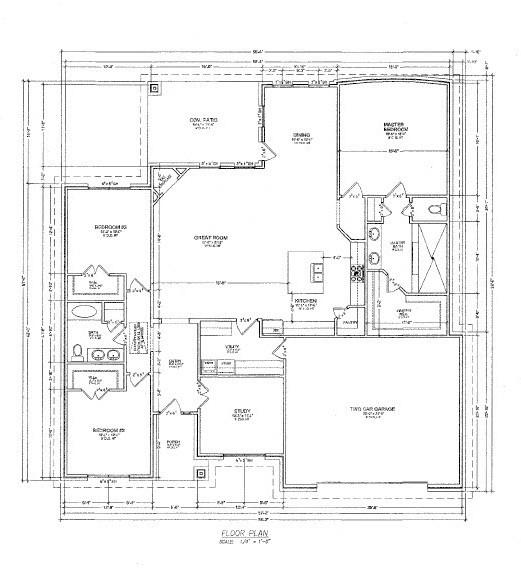 This is a sample plan but it has a large 3 car garage and the room sizes are larger