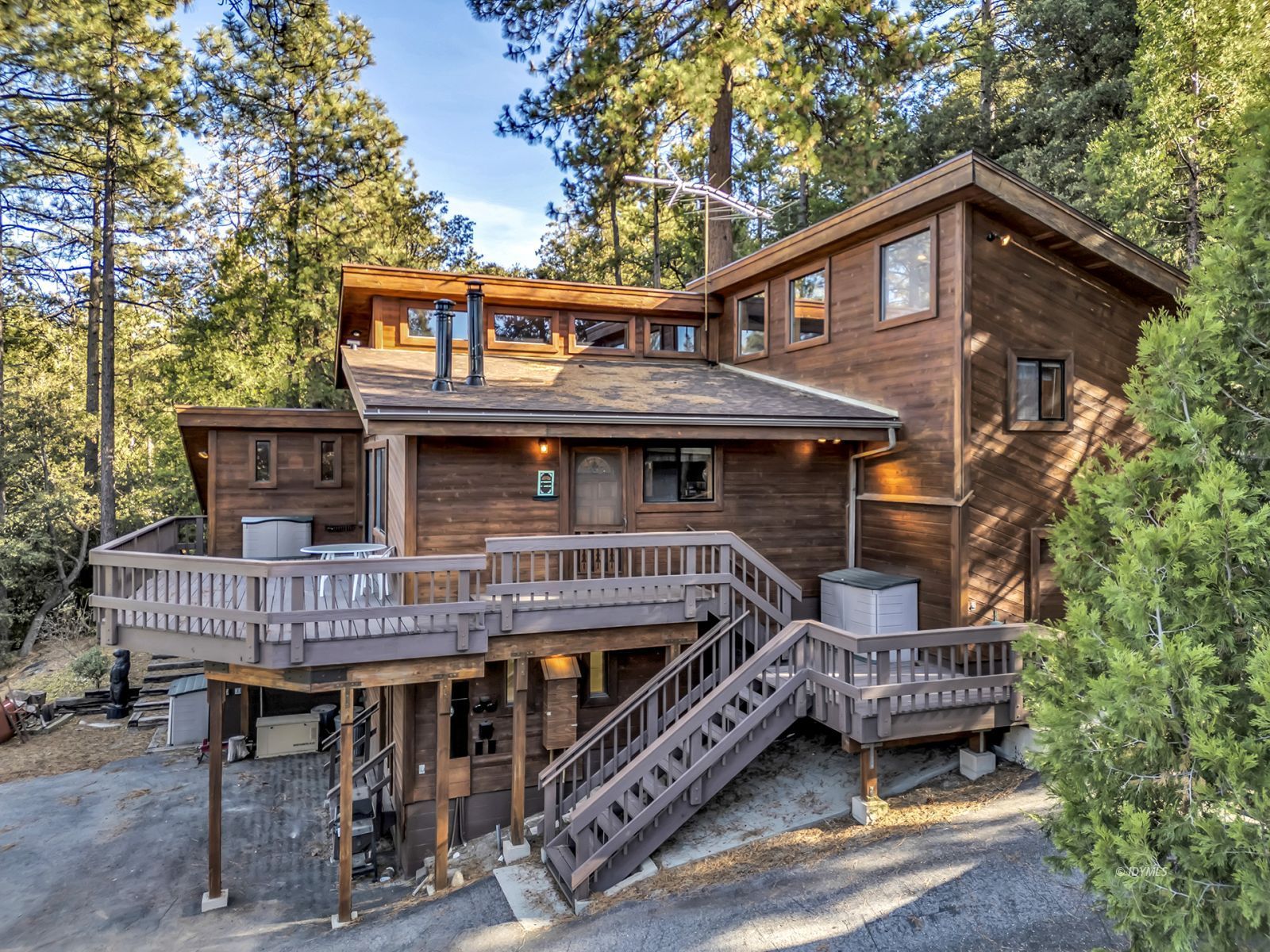 a front view of a house with balcony