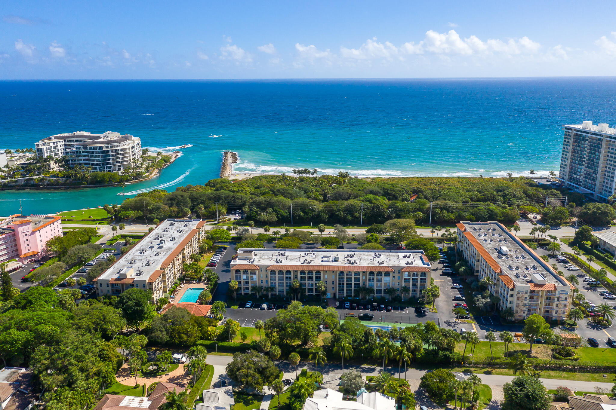 a view of city and ocean