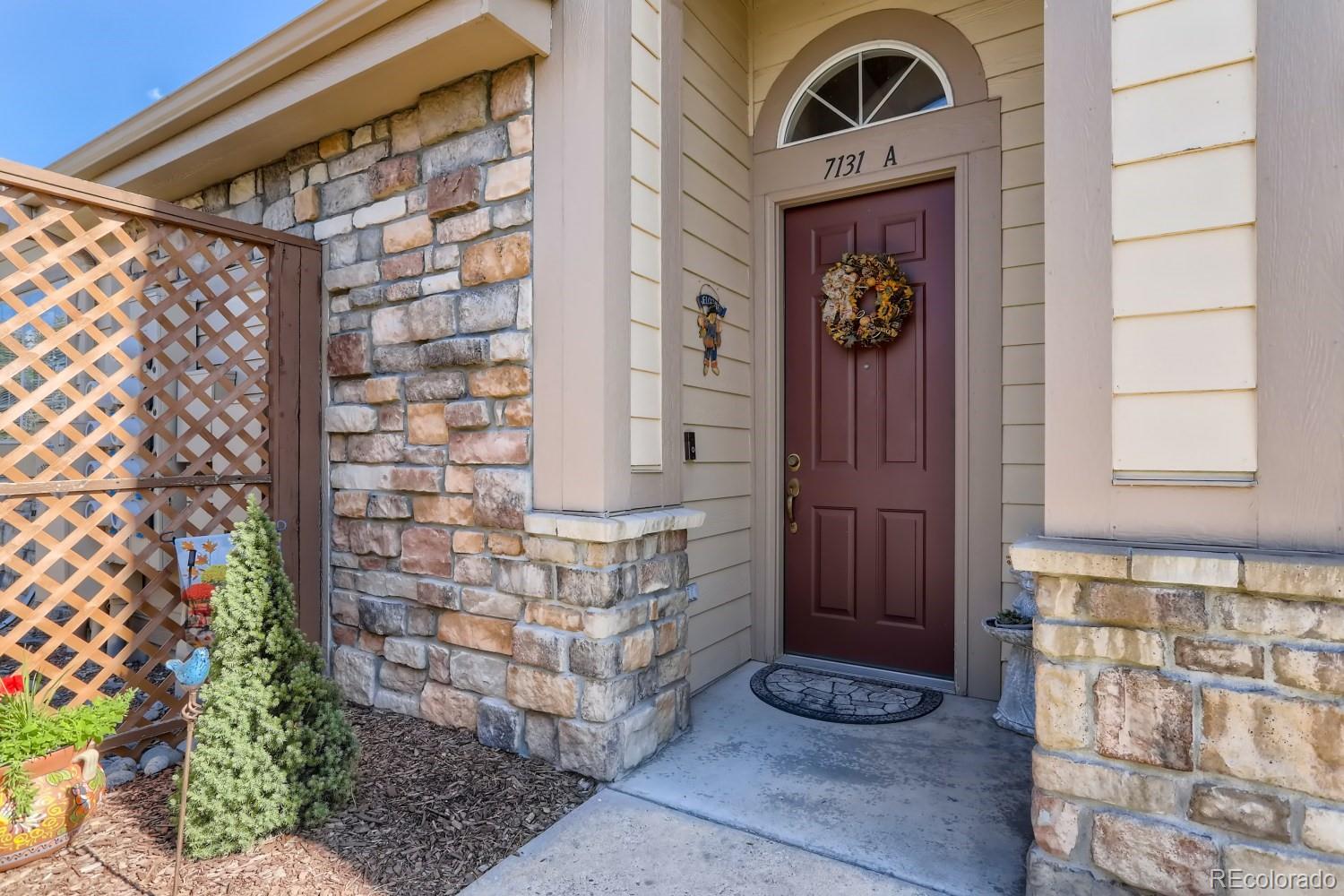 a view of front door of house