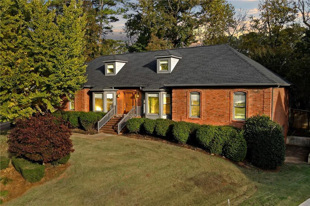 a aerial view of a house