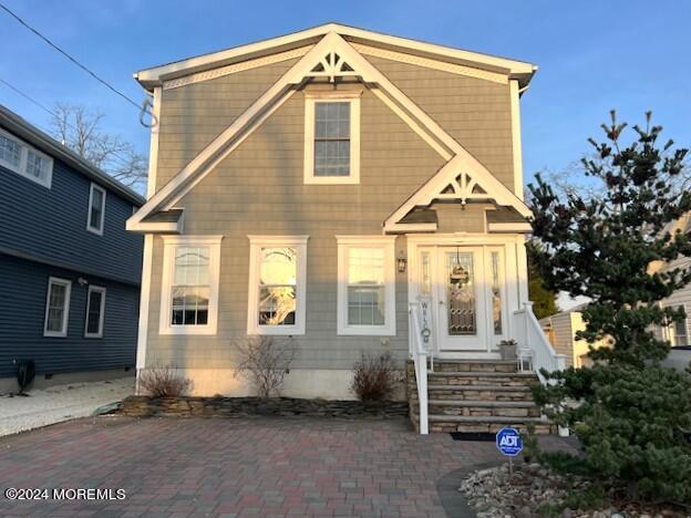 a front view of a house