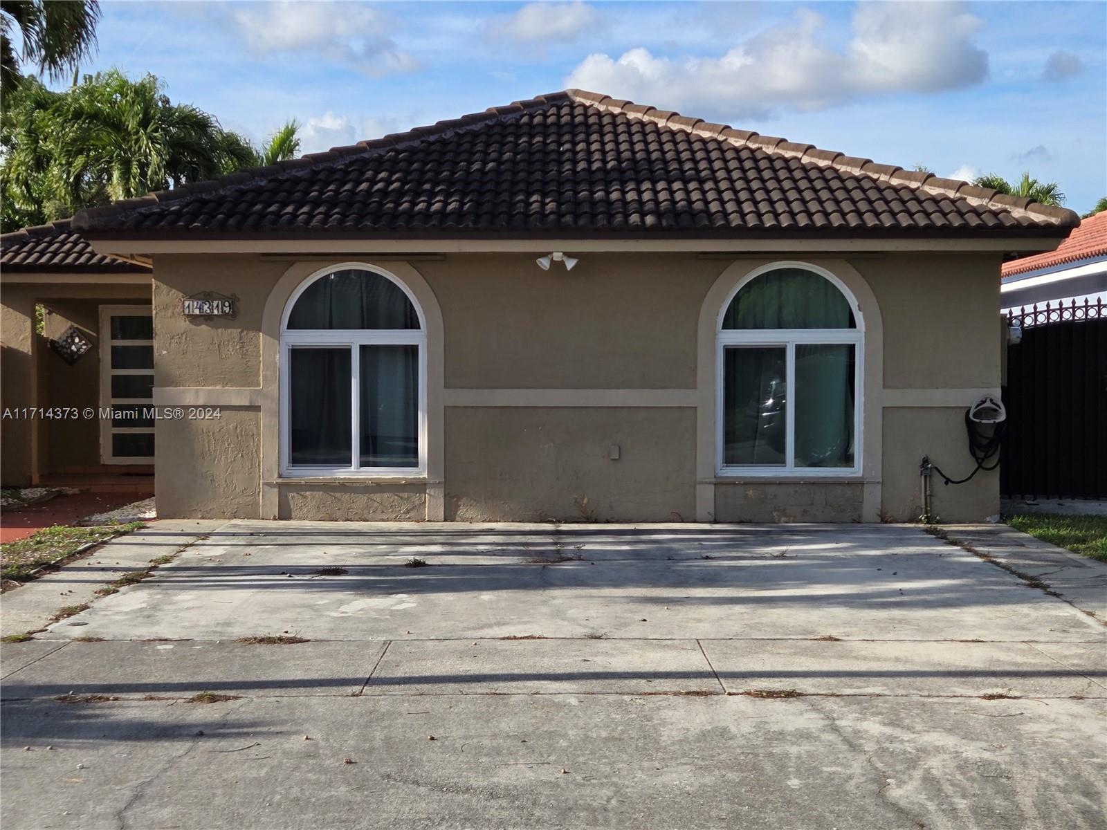 a front view of a house