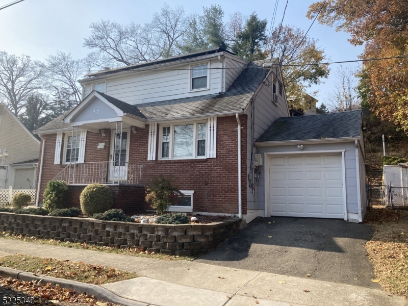 a front view of a house