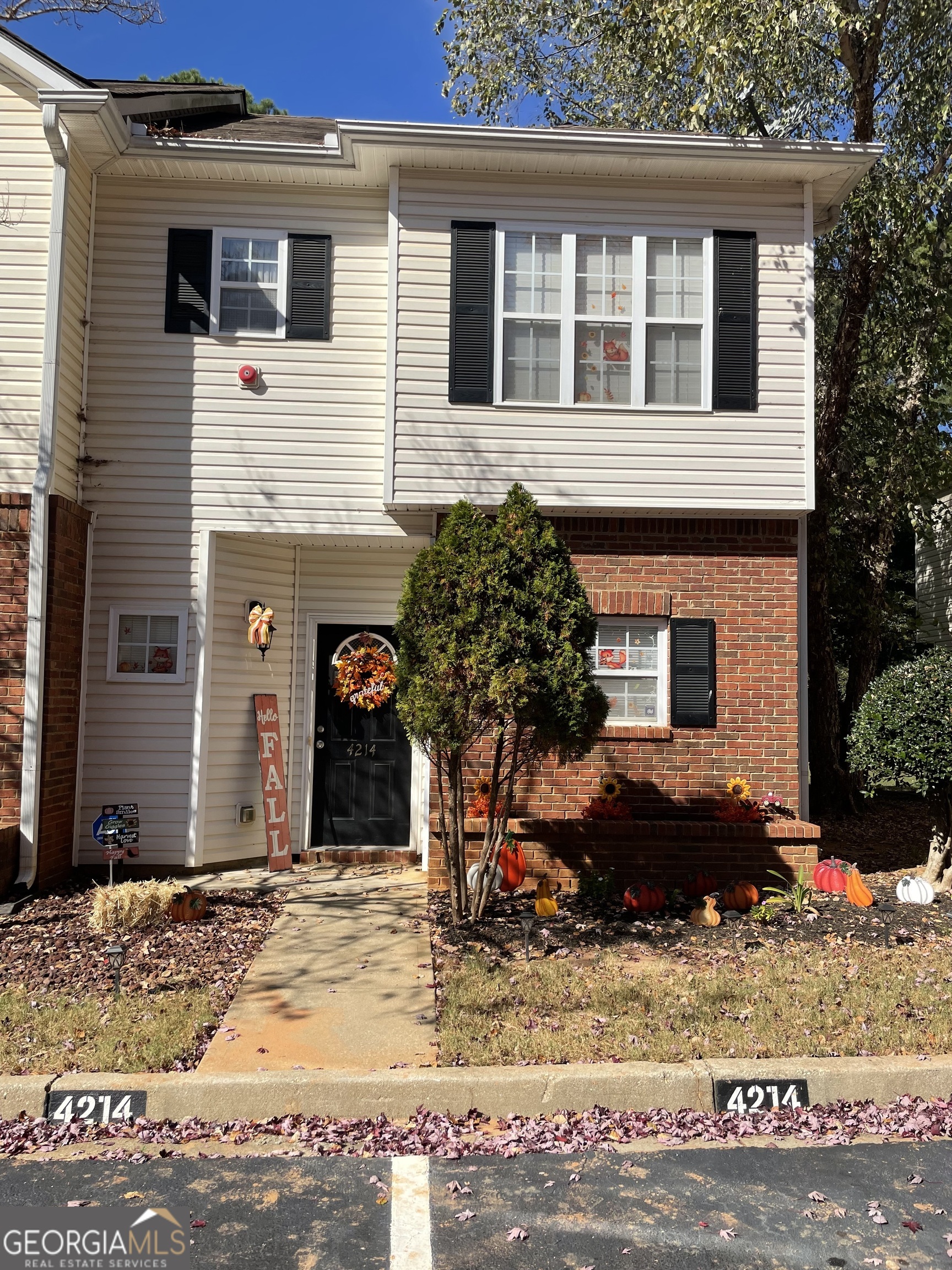 a front view of a house