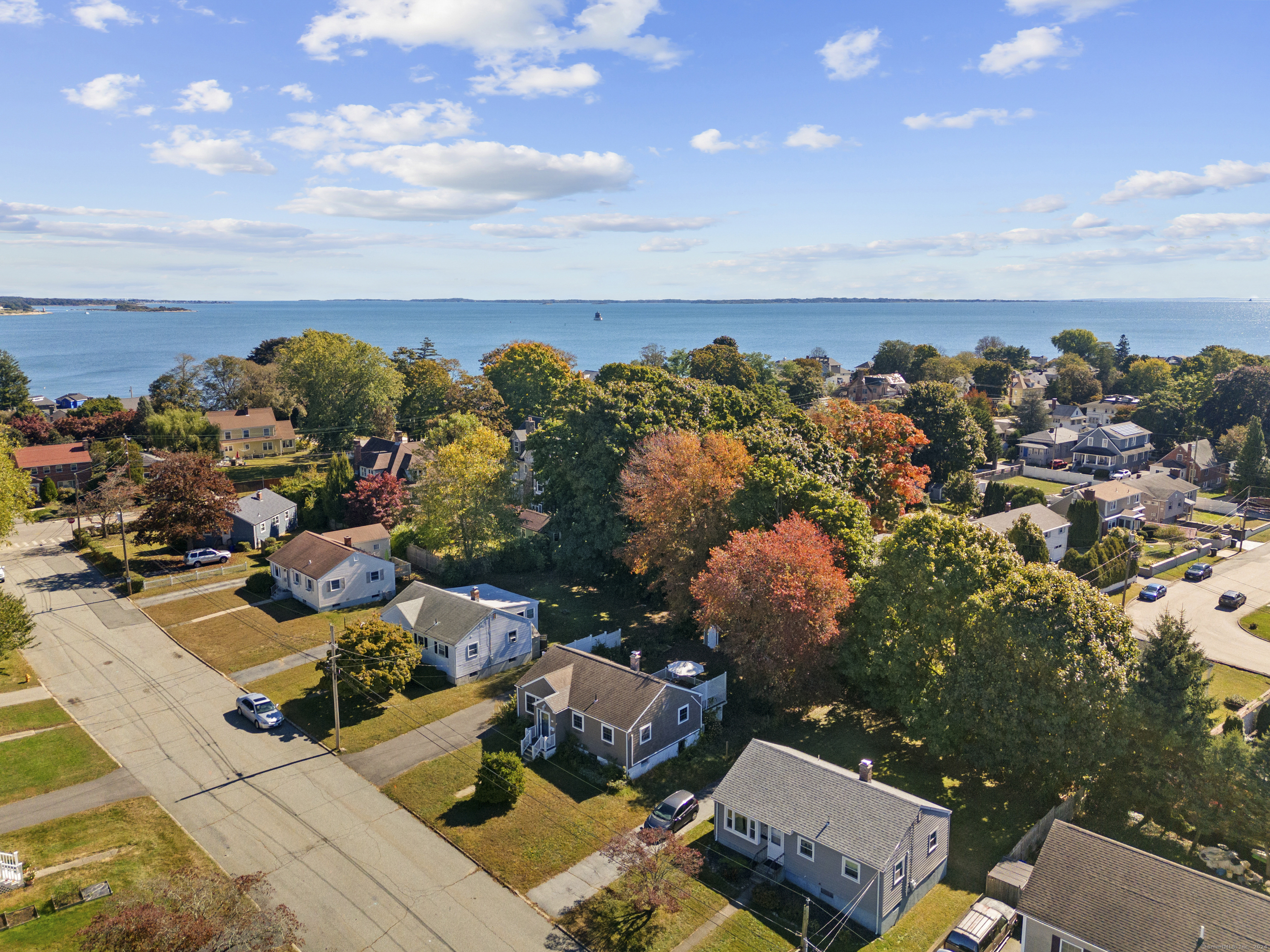 an aerial view of multiple house