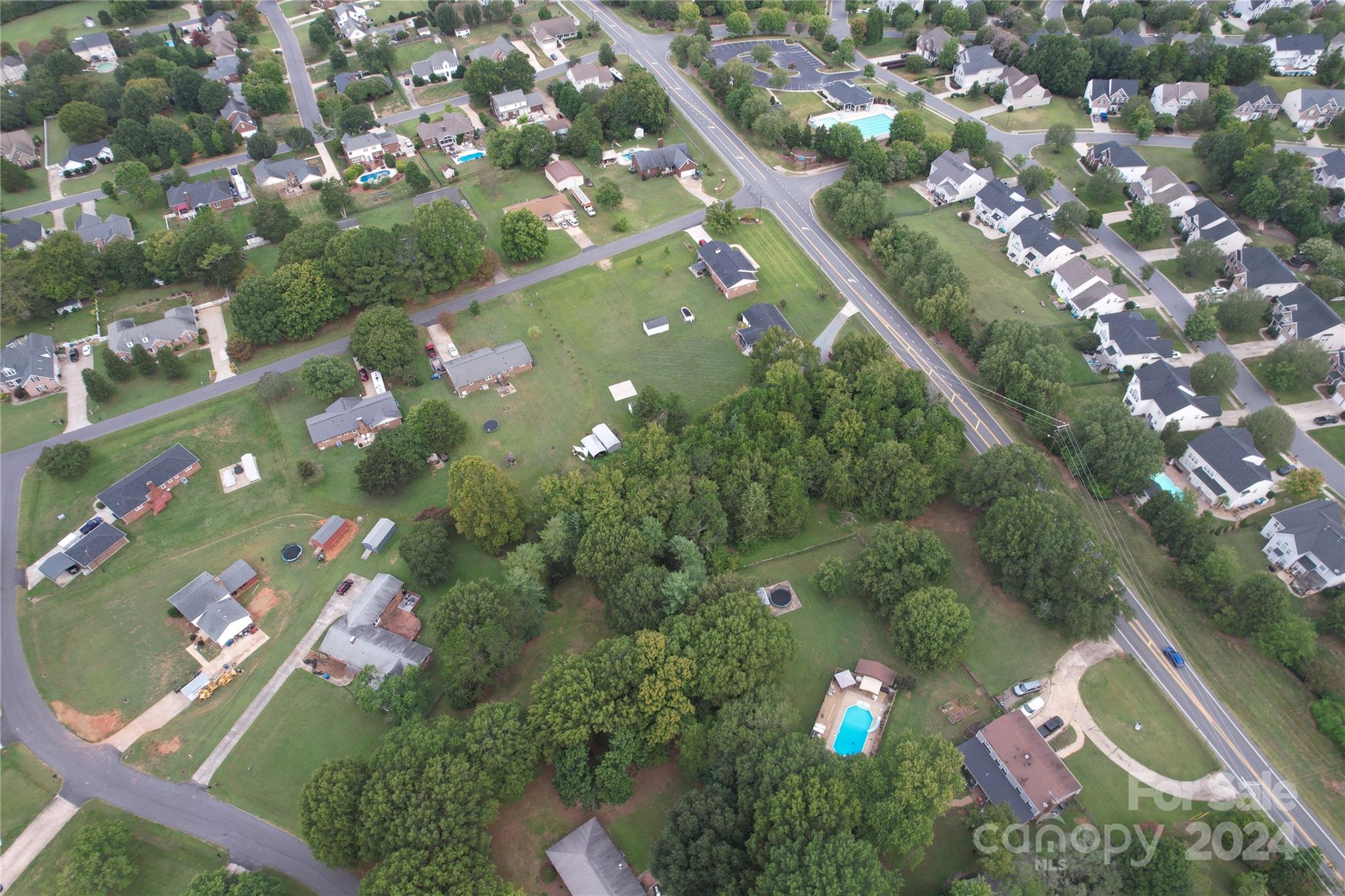 an aerial view of a city